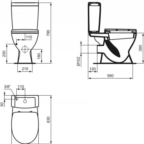 EUROVIT Monoblok Baltik sa WC Daskom