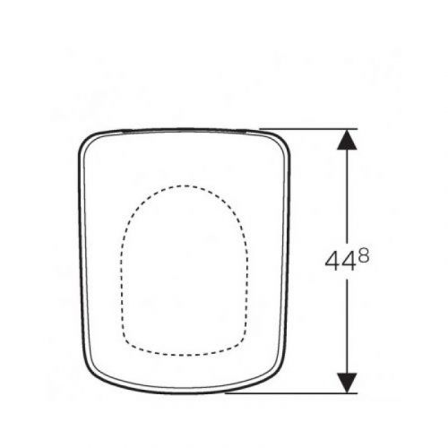 Selnova Square WC daska, pričvršćenje sa gornje strane, soft close 500.334.01.1