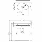 Umivaonik 59.2x37 srebrni sjaj