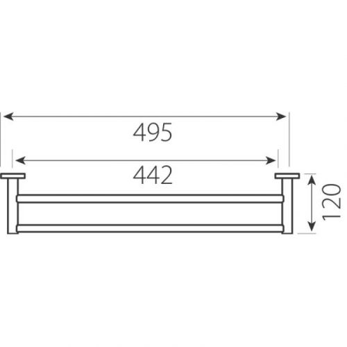 Držač peškira dvodelni 45 cm GRACE - AC08