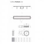 Slivnik Confluo Premium LINE 850 belo staklo