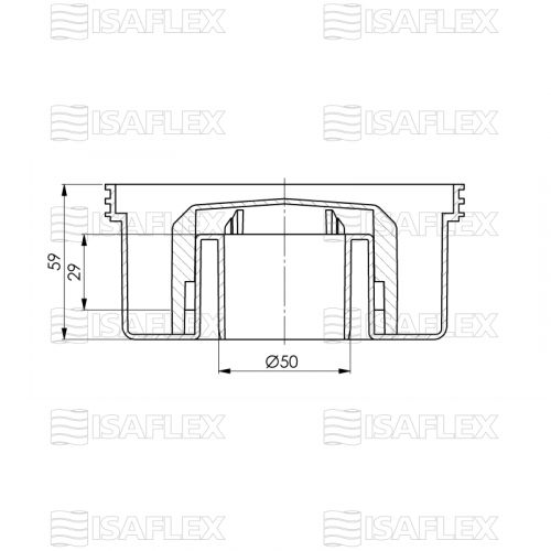 Kanalizacioni slivnik f50 vertikalni Isaflex 7152