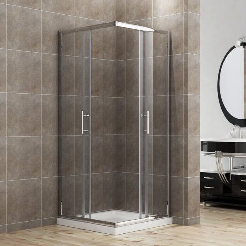 6005 paravan providno staklo 80x80 Silver