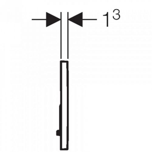 Geberit Sigma 01 aktivirna tipka - crna RAL 9005-sjaj 115.770.DW.5