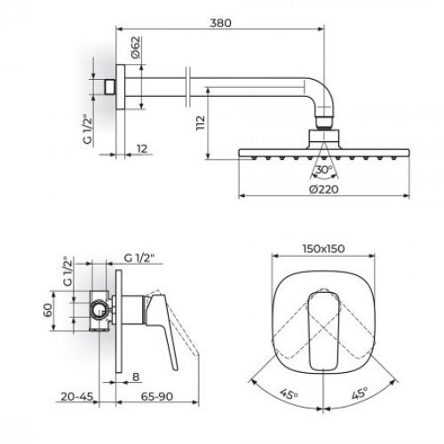 STOLZ 131103 Uzidna Baterija za Tuš OUTLET