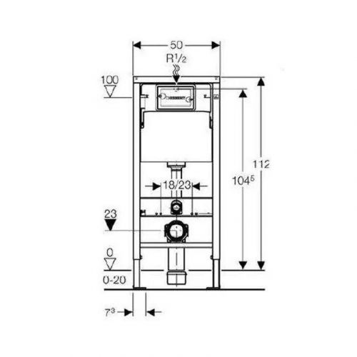 Geberit Duofix Delta Basic ugradni vodokotlić 458.103.00.1