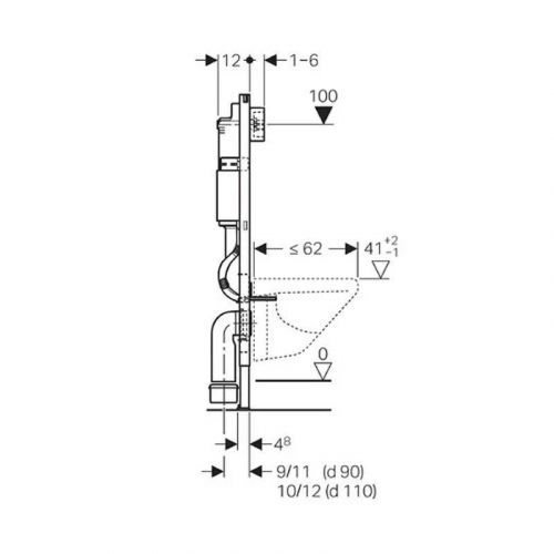 Geberit Duofix Delta Basic ugradni vodokotlić 458.103.00.1