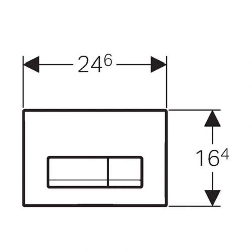 Geberit tipka Delta 51 crna 115.105.DW.1