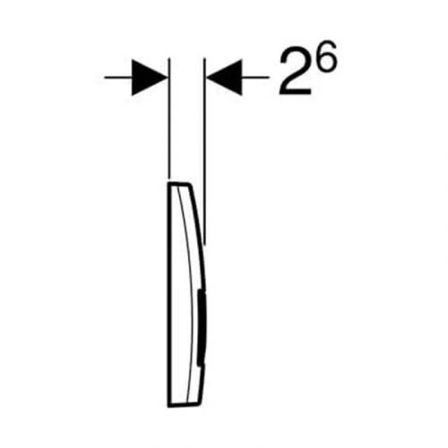 Geberit tipka Delta 51 crna 115.105.DW.1