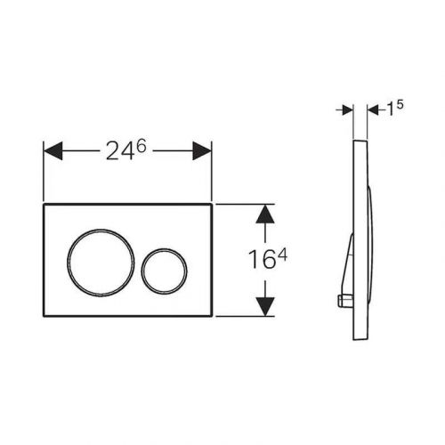 Geberit tipka Sigma 20 crna mat 115.882.14.1