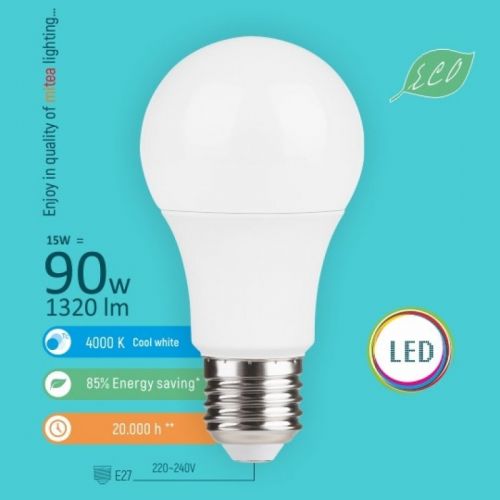 E27 15W A60 4000K LED ECO sijalica 220-240V