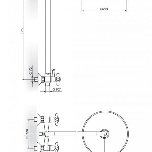 BRONTEE NB10251 baterija za tuš kadu