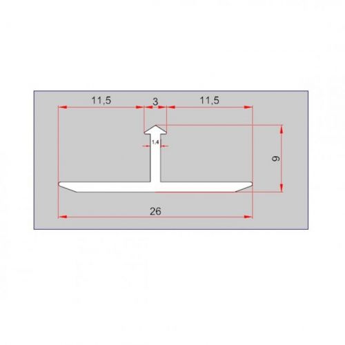 ALU Lajsna P2-00 Srebrna 2.7 m