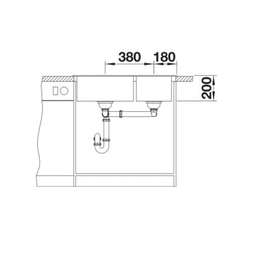 BLANCO NAYA 8 815 X 500/200 mm crna